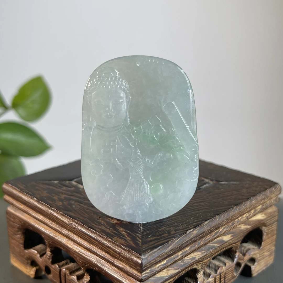 JYA26-146  天然缅甸A货翡翠  特色件