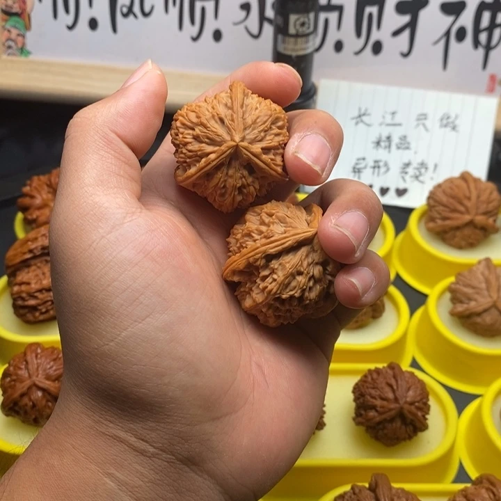 Y***业文玩核桃把件42白奔