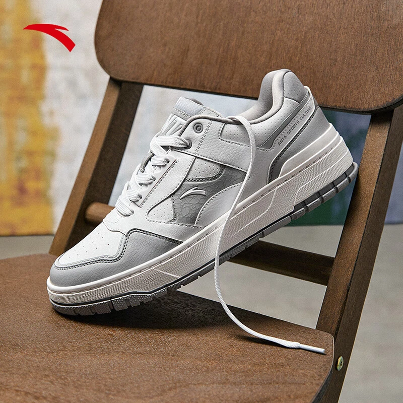 安踏威峰丨低帮休闲板鞋男2025春季新款潮流滑板运动鞋112518075