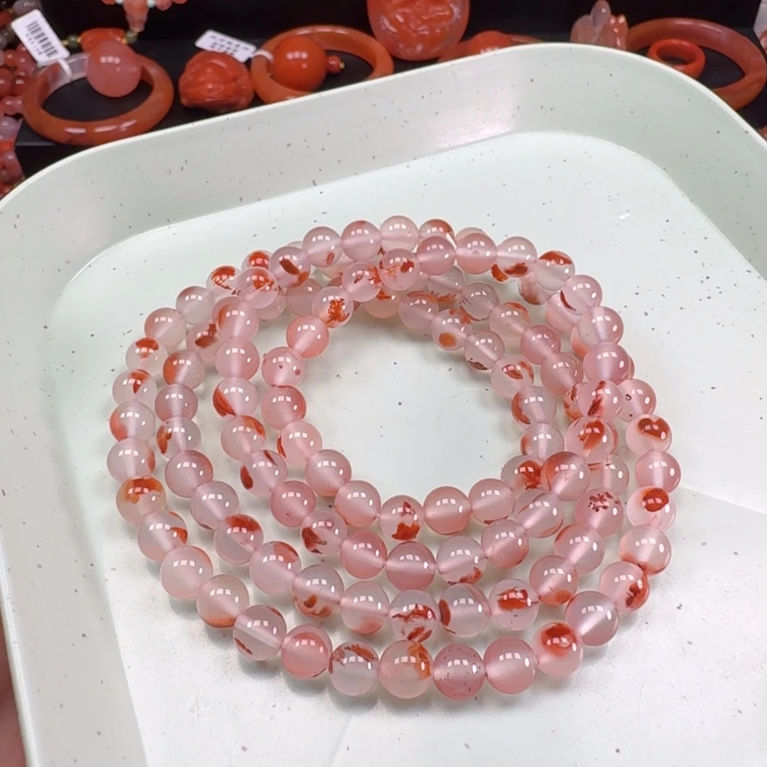 南红玛瑙未镶嵌手串6.5mm