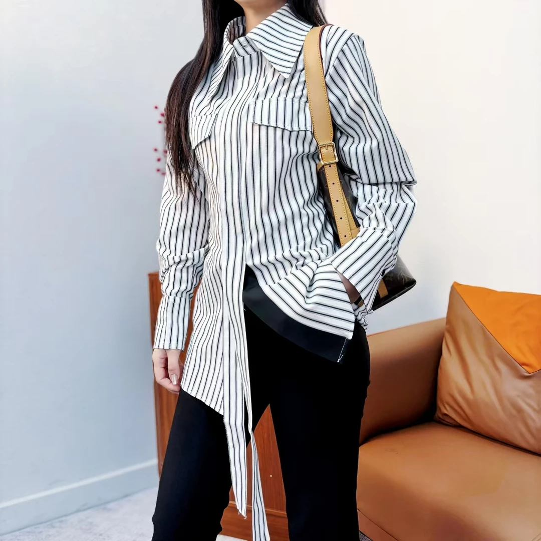 设计感显瘦独特别致衬衫女春季新款高级气质百搭上衣慵懒小衫潮