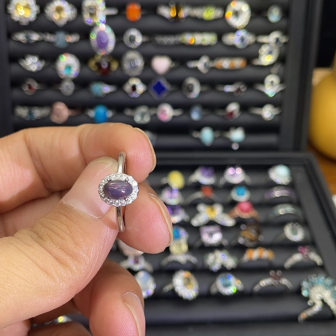 紫晶珠宝半成品未镶嵌