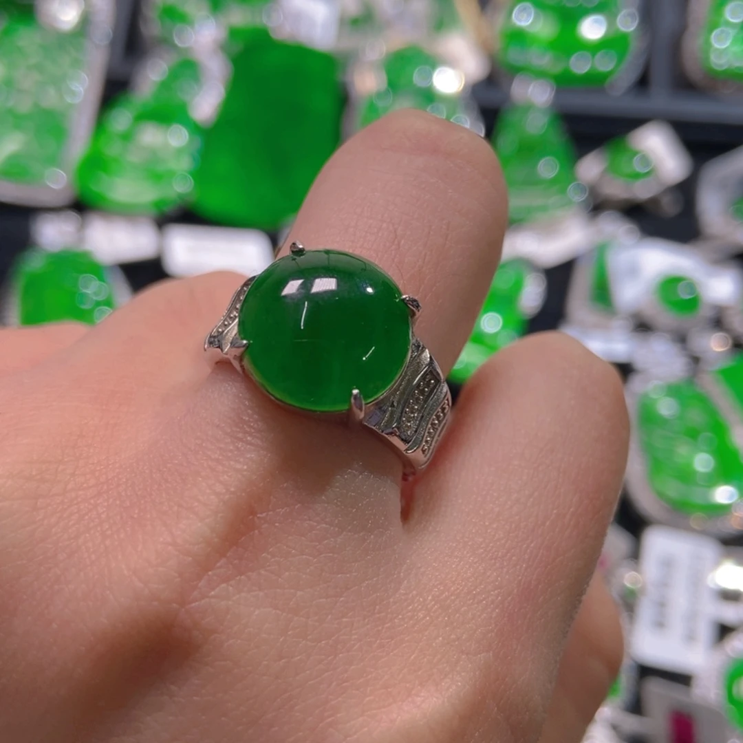 翡翠吊坠(不含链)银S925镶嵌