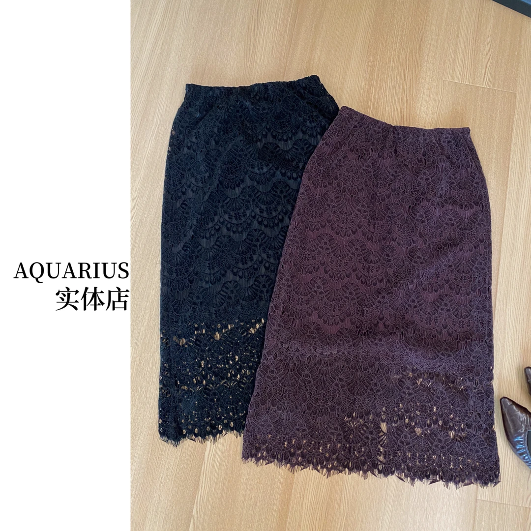 【AQUARIUS 】（限量系列）蕾丝镂空半身裙8279