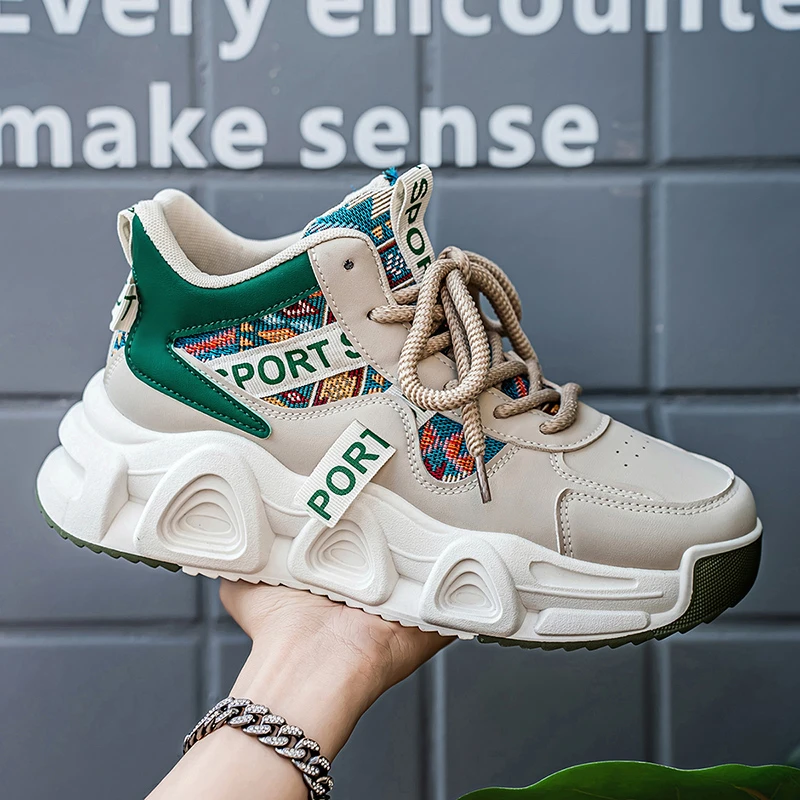 男鞋冬季新款休闲鞋港风潮流百搭男士棉鞋加绒保暖运动跑步鞋