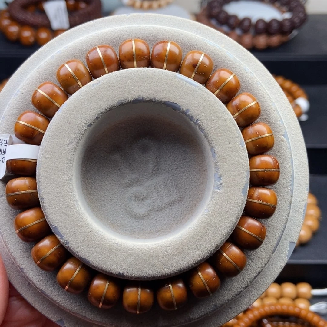 紫金鼠手串10mm纯肉黄金甲