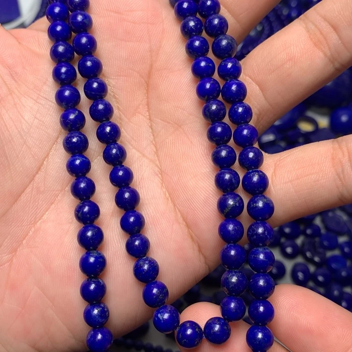 青金石未镶嵌6.5mm佛链3圈