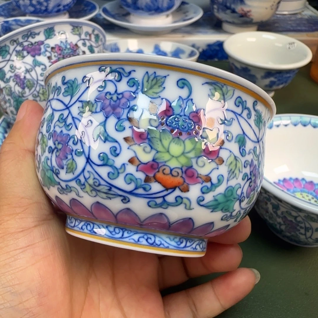 景德镇纯手绘茶具圆圆240