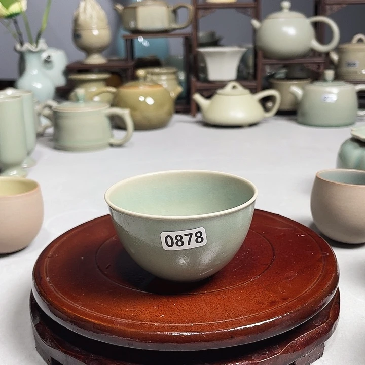 原矿釉柴烧汝瓷小碗杯