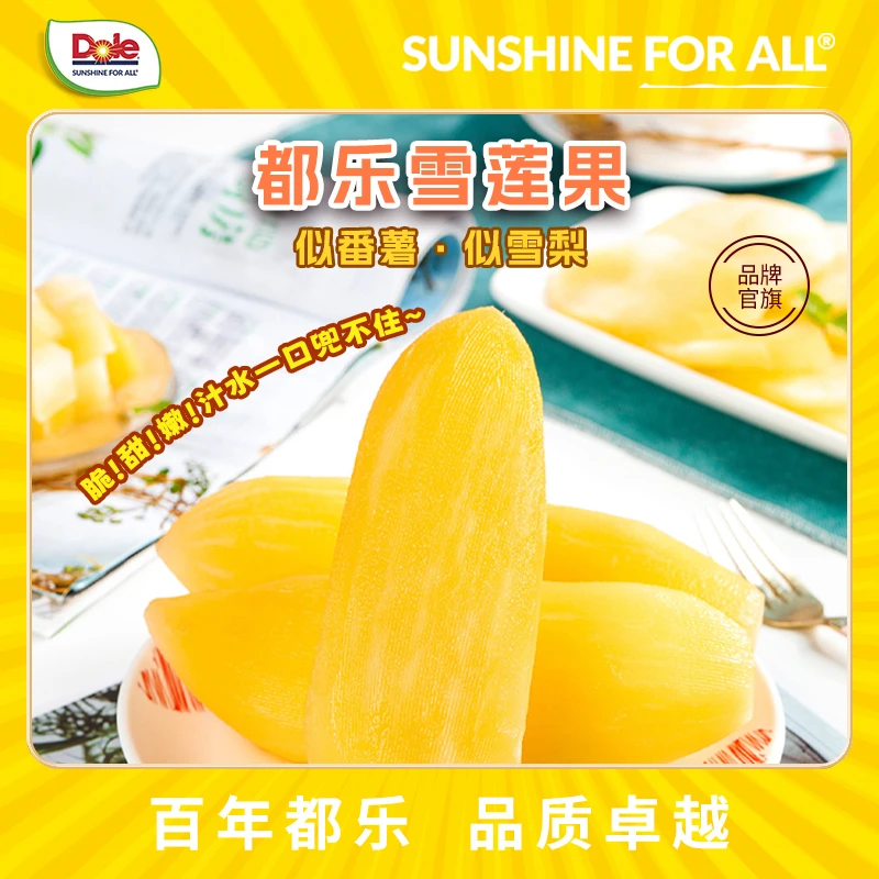 【都乐Dole】云南雪莲果3斤/5斤简装 清甜爽口 脆嫩多汁 赠刮皮刀