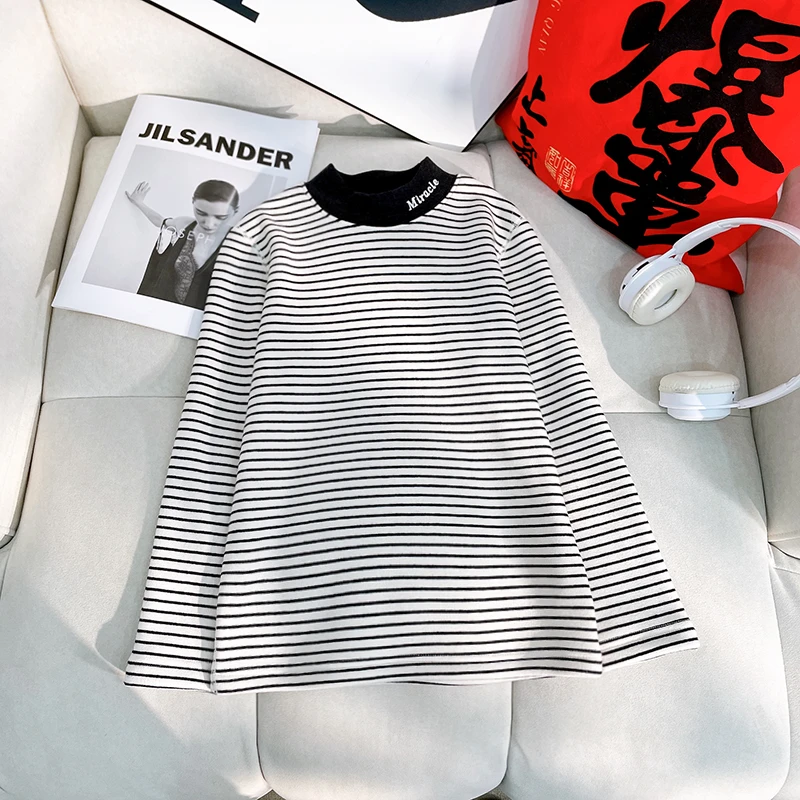 冬季新款女童圆领卫衣女童打底衫潮童外穿宽松休闲zb5225简约童品