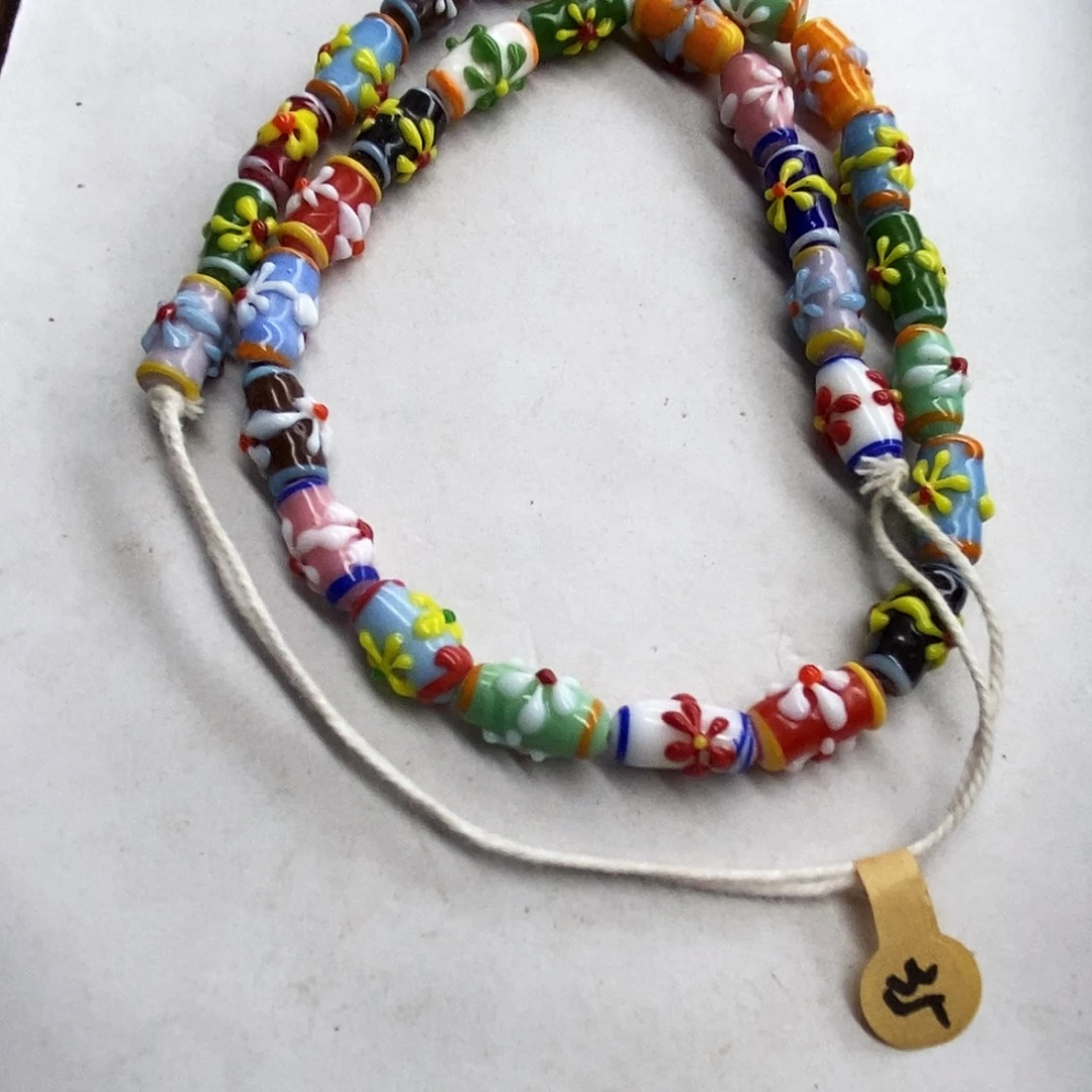 颈饰琉璃西亚雕花多宝桶珠