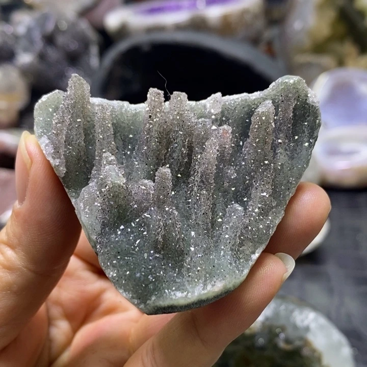 钛钢珠宝半成品水晶绿森林