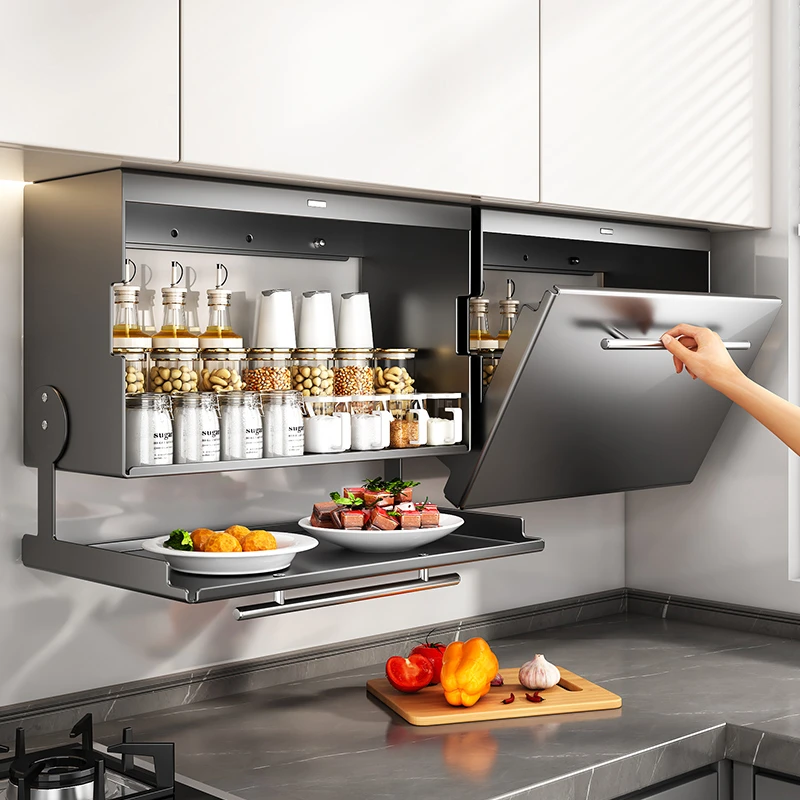 调料柜2025新款厨房置物架免打孔调料罐收纳多功能备菜架碳钢材质