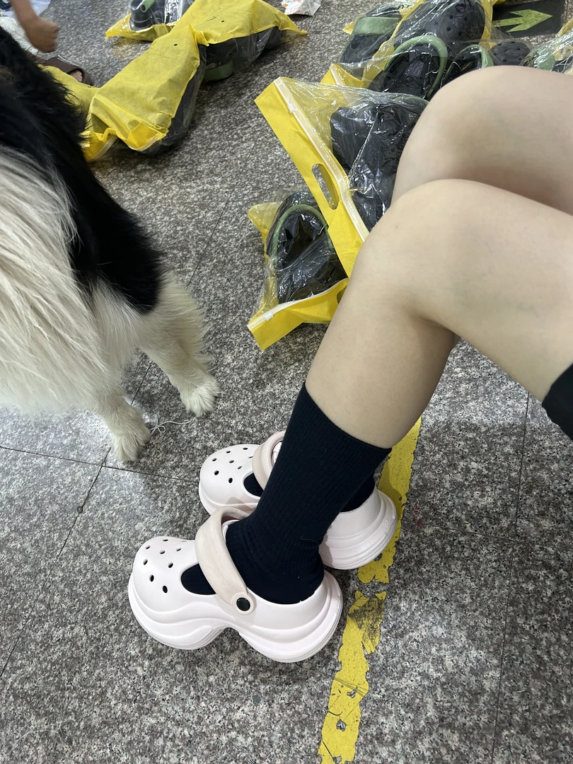 （夏季洞洞拖鞋微瑕）玛丽珍厚底包头ins时尚百搭运动白色休闲外穿