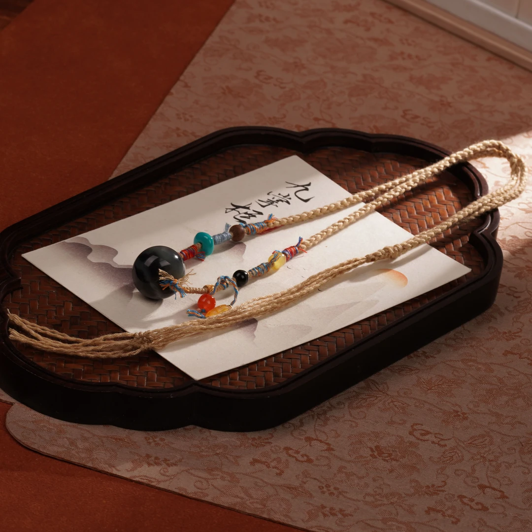 天然和田玉青花单珠吊坠设计款18k—多样性发其一（15·20）【JJ460】