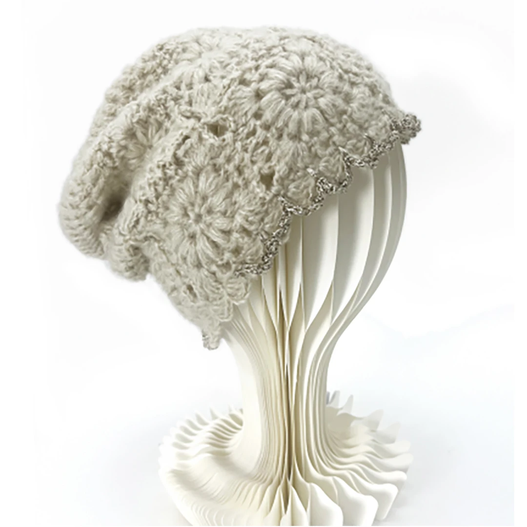 SHELLE ARTISTE设计师品牌 毛线钩花编织帽 DSC买手店 DY5S34022