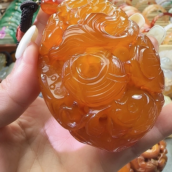 玛瑙/玉髓合金手把件