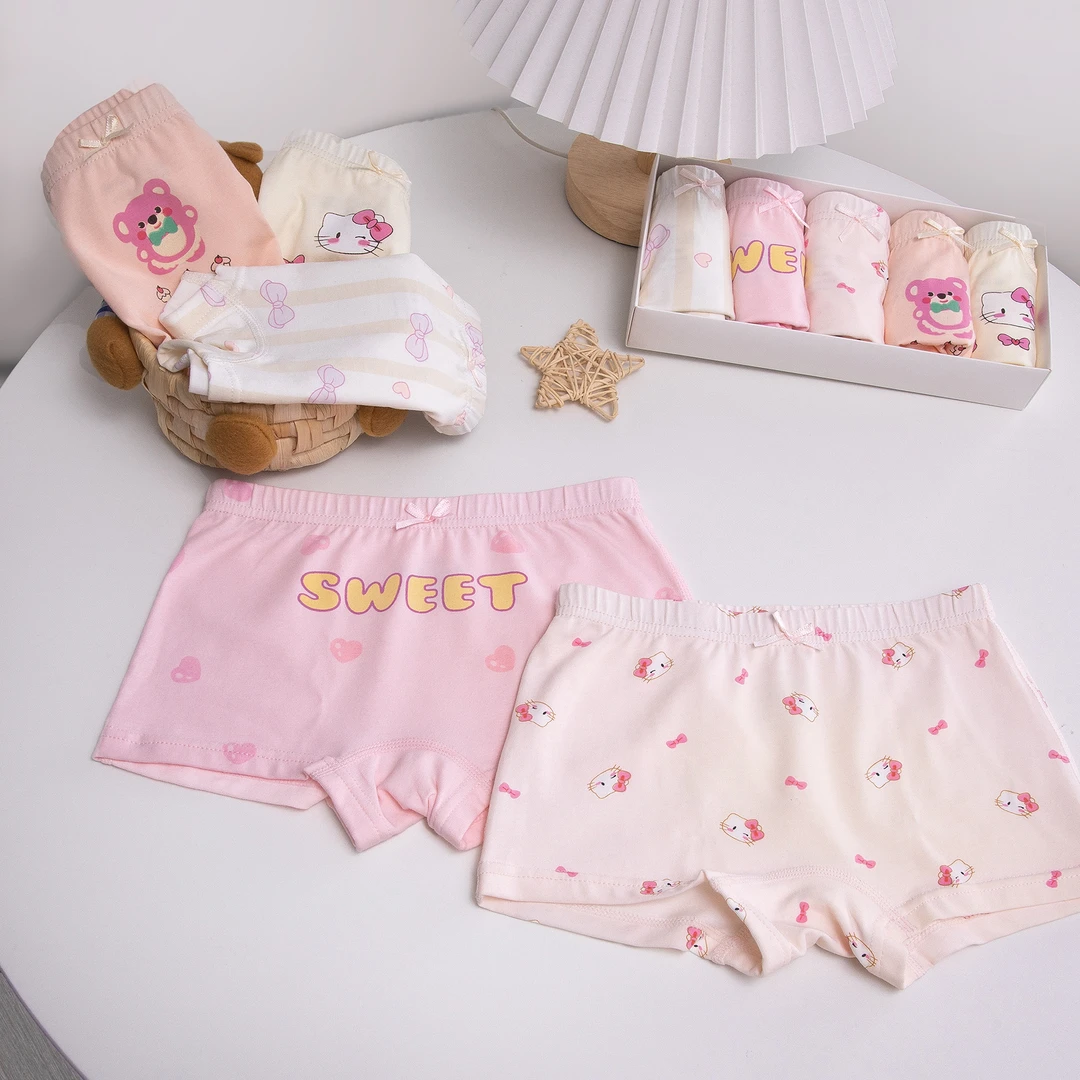 女童平角舒适短裤可爱卡卡通女孩纯棉薄款内裤儿童宝宝全棉印花