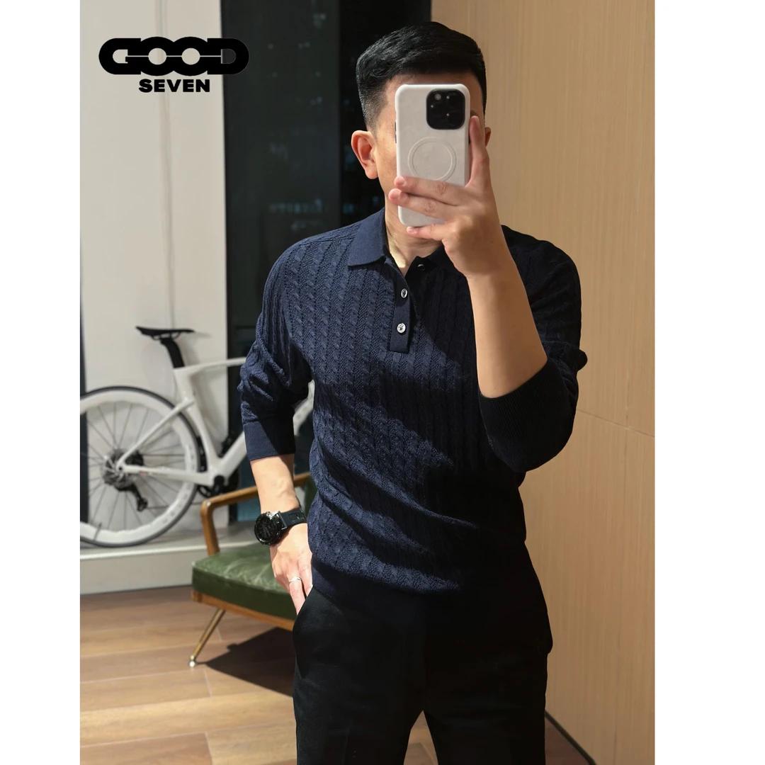 GOOD SEVEN【千景专属】盛夫新款时尚高领秋季男士毛衣GG7-MY55001