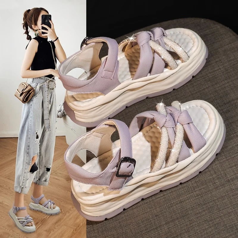 女童2025夏季新款儿童时尚网红凉鞋中大童高街学生软底沙滩鞋