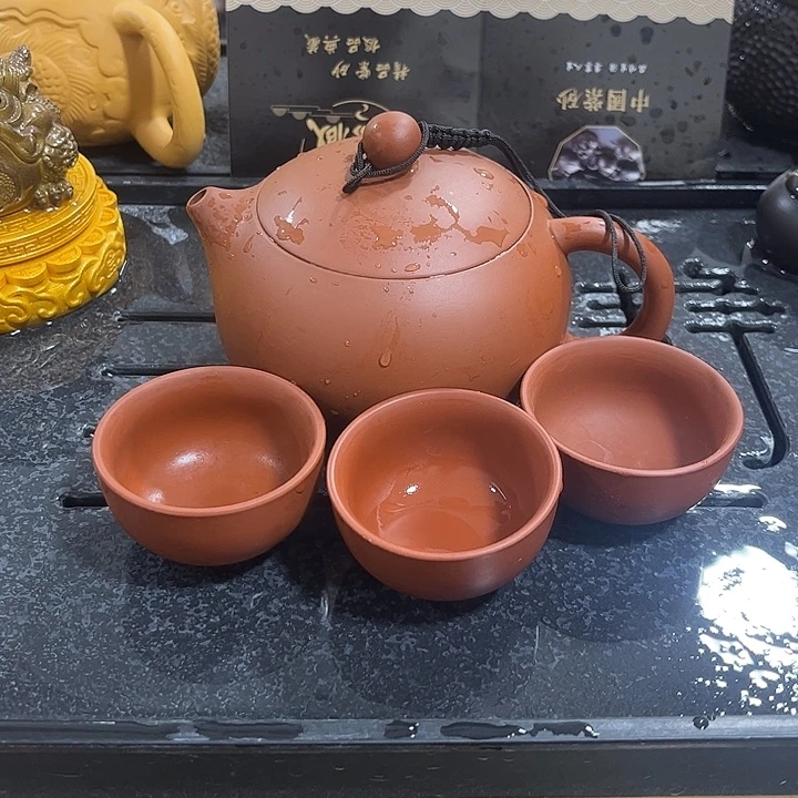 紫砂茶案紫砂壶一3杯