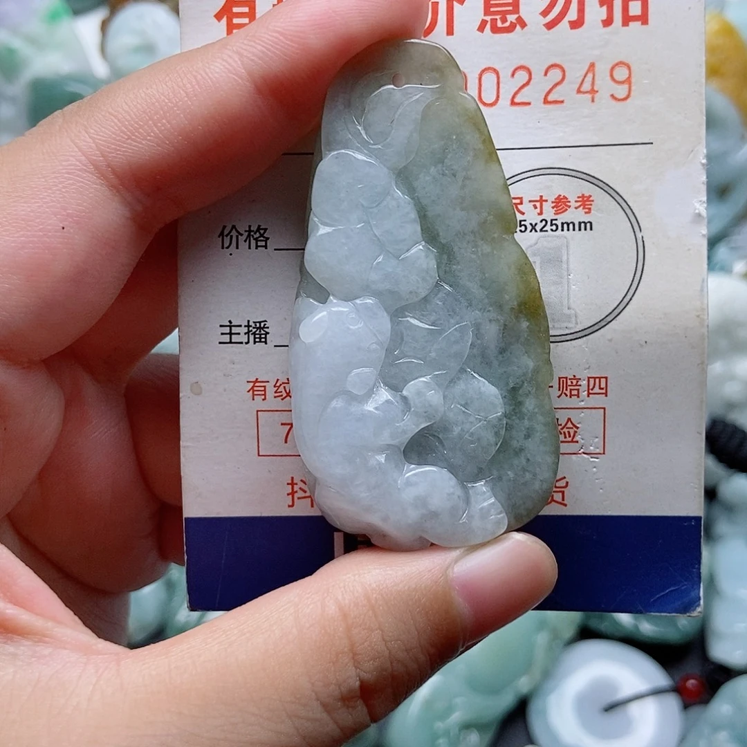 翡翠未镶嵌吊坠(不含链)1