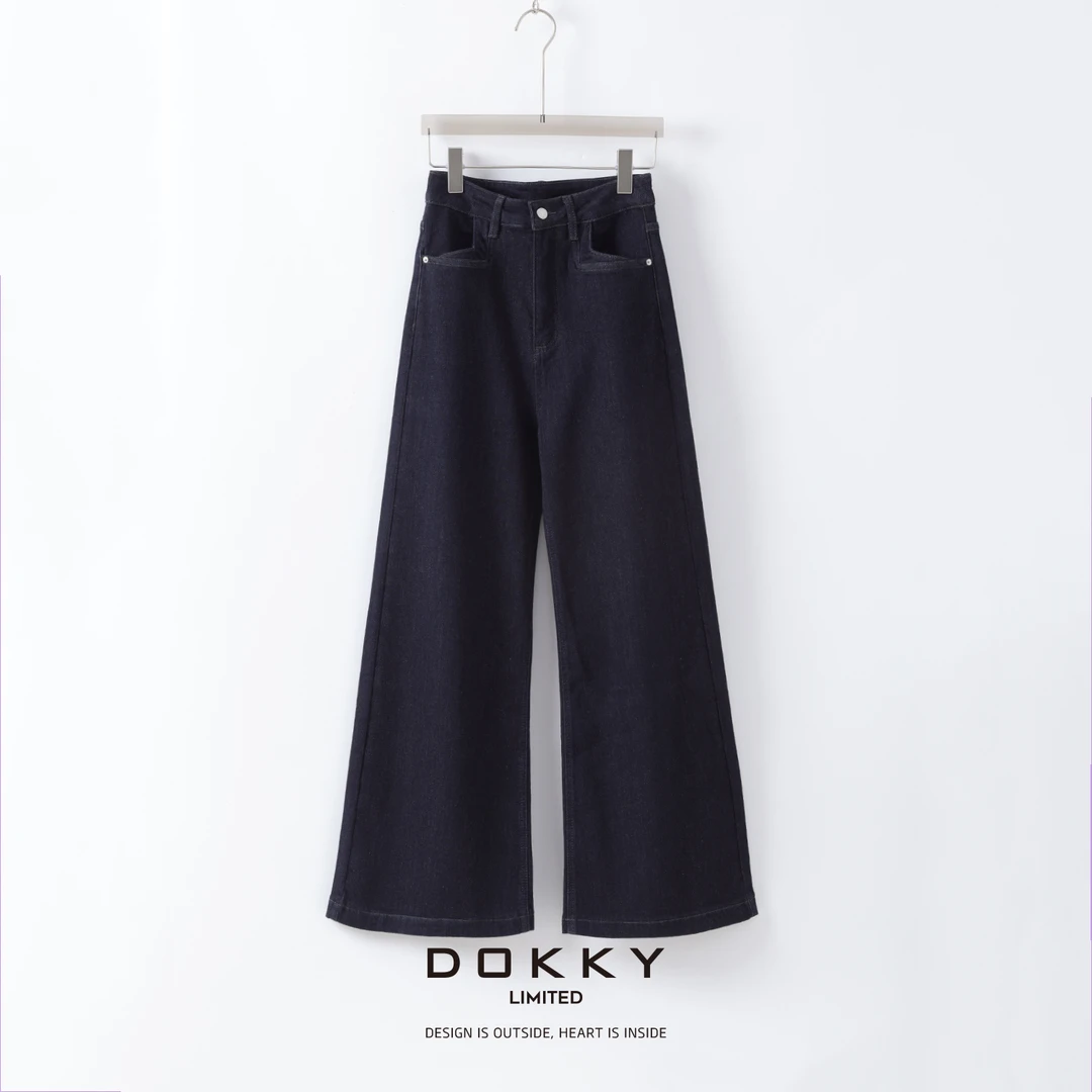 【限量尖货.梦中情裤.紫标】DOKKY时髦不费力！抓绒保暖|阔腿牛仔裤