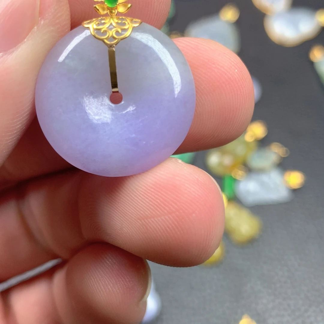 【闪购商品】颈饰18K金镶嵌翡翠山**澄翡翠