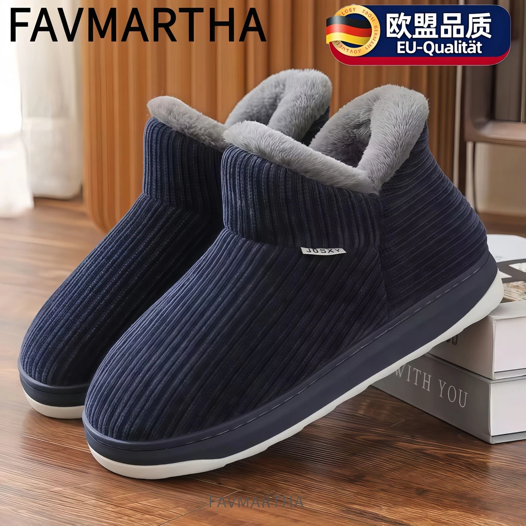 老北京棉鞋男冬季加绒保暖居家老人爸爸鞋防滑软底加厚包跟棉拖鞋