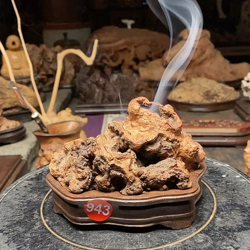 【闪购商品】943号荔枝木香炉工艺