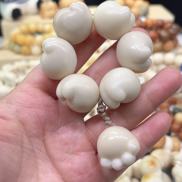 菩提根/象牙果手串象牙果大猫爪瑕2-16-13