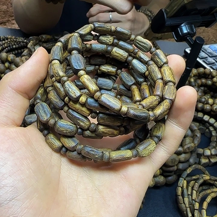 沉香枕沉香沉水浮隔珠单圈4克加多样性发一