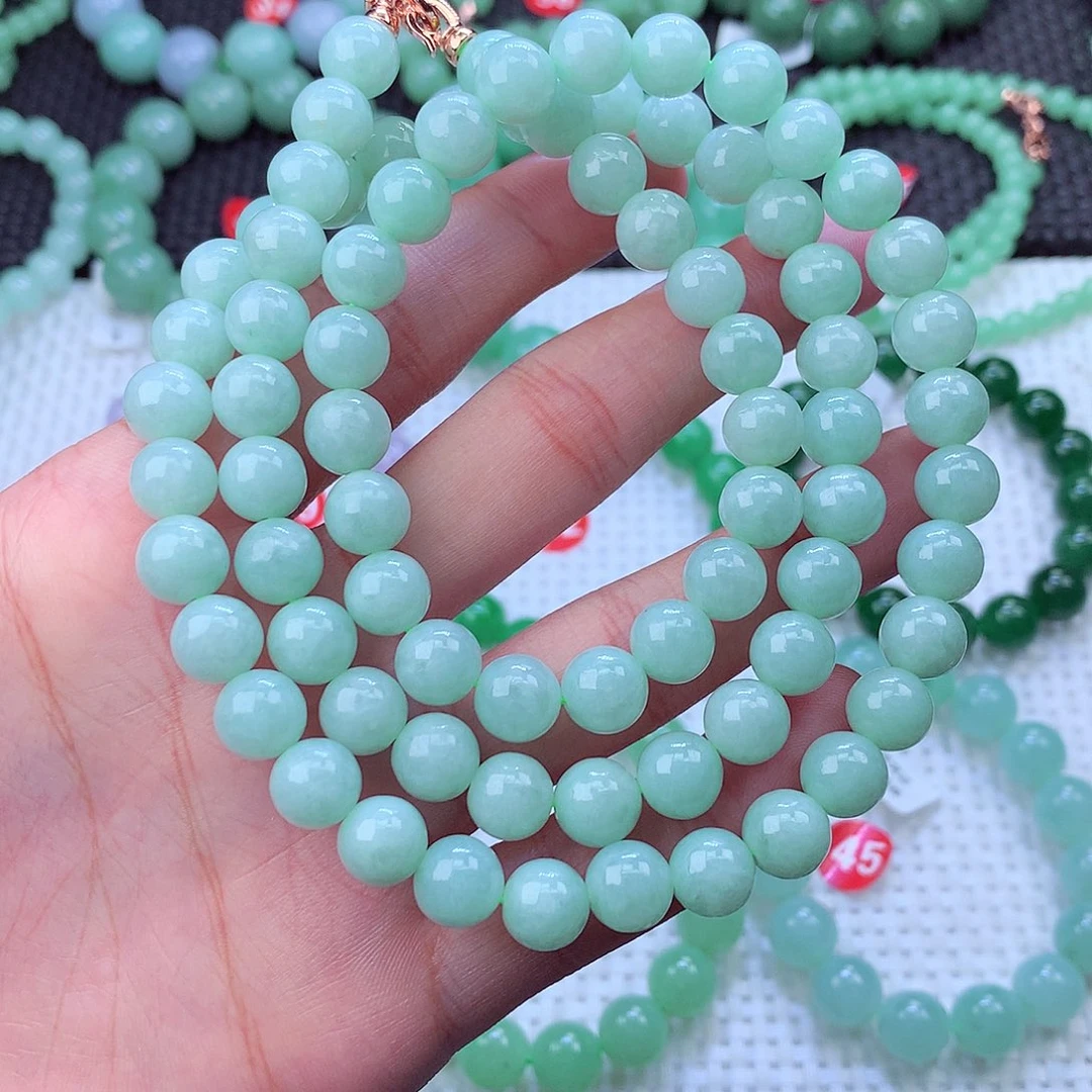 翡翠未镶嵌毛衣链