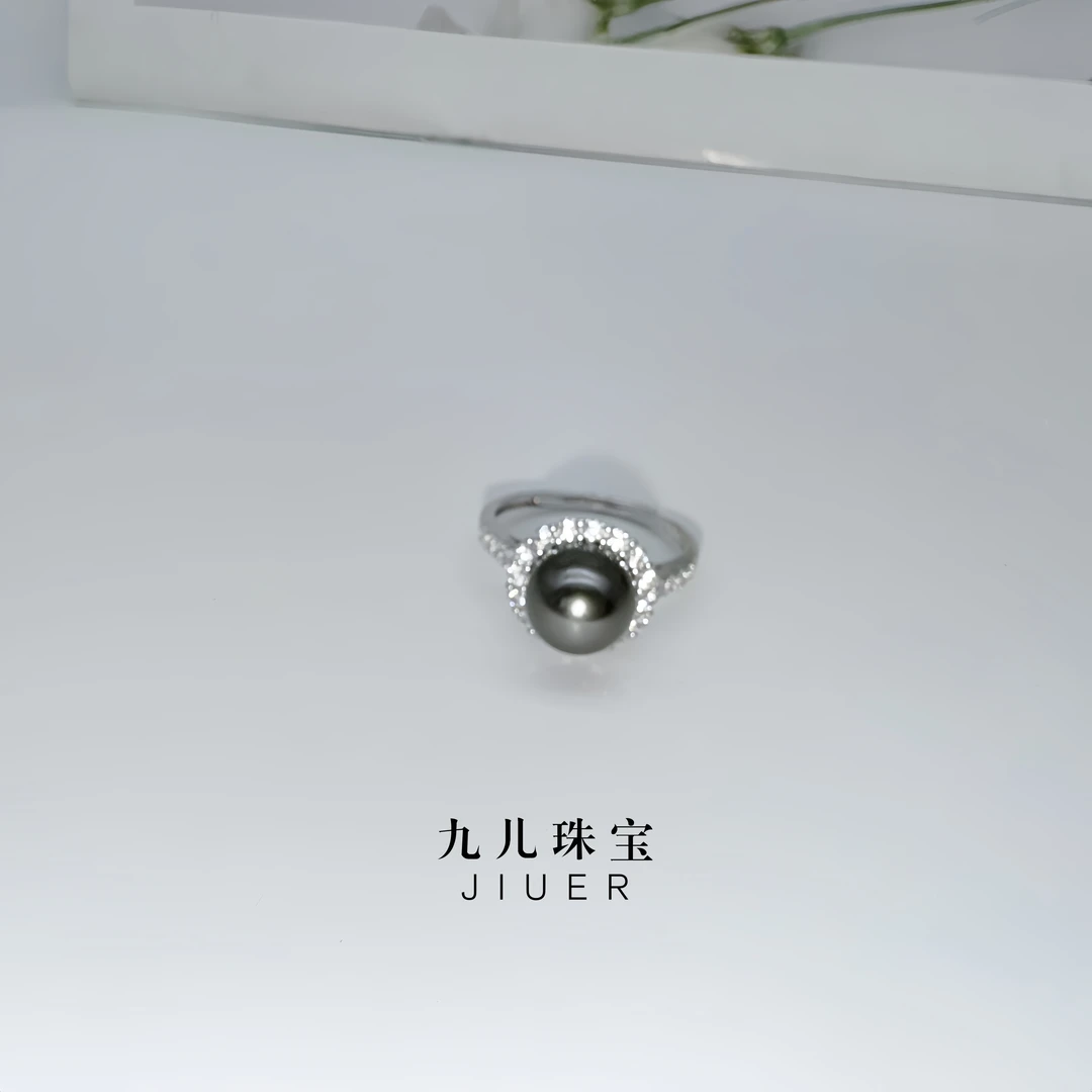 【九儿真珠】S925银 大溪地戒指 8-9mm（多样性发1） X884