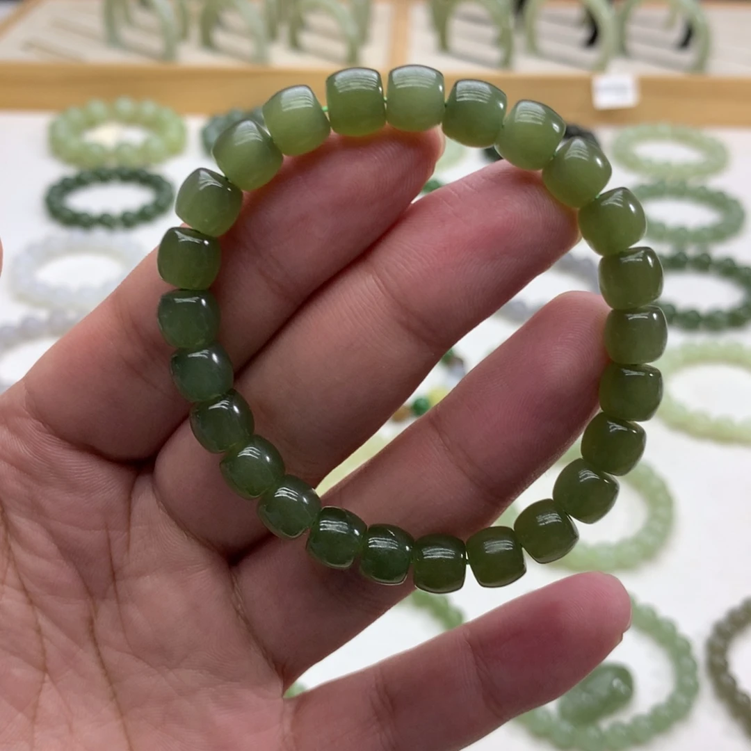 和田玉手串未镶嵌操****娘