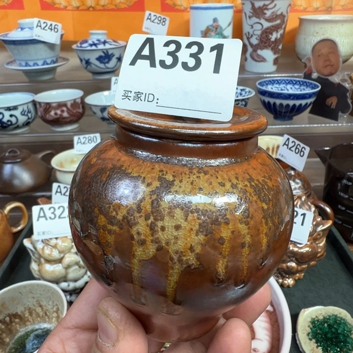 摆件花****t331 景德镇手工柴烧茶器