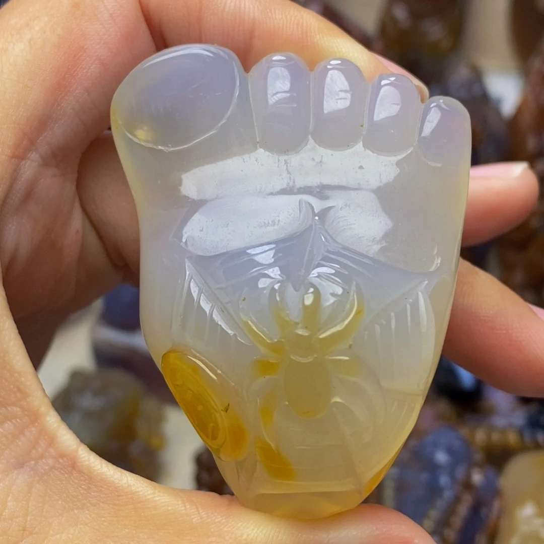 玛瑙/玉髓手把件未镶嵌