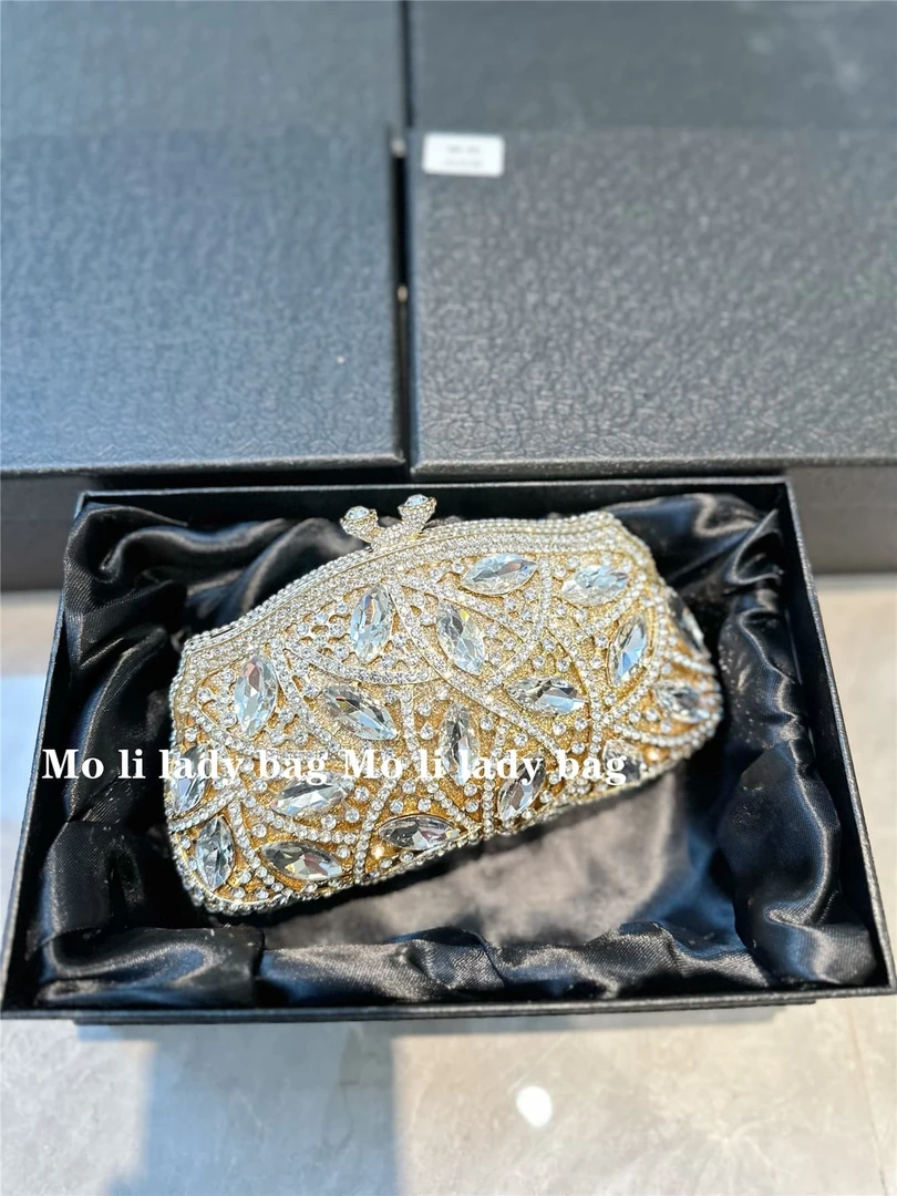 欧美宴会小礼服带钻蝴蝶结镶钻晚宴包手拿石包女New Bow Clutch