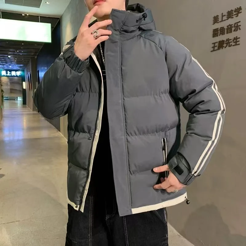 冬季新款外搭男士连帽绒内里通勤保暖夹克外套1-039