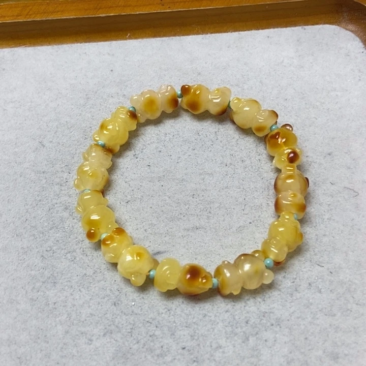 蜜蜡未镶嵌裸石手串