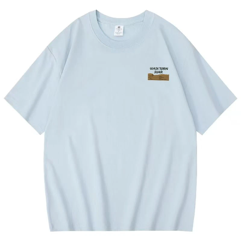 港风短袖t恤男夏季2025新款青少年百搭潮流宽松休闲重磅纯棉体恤