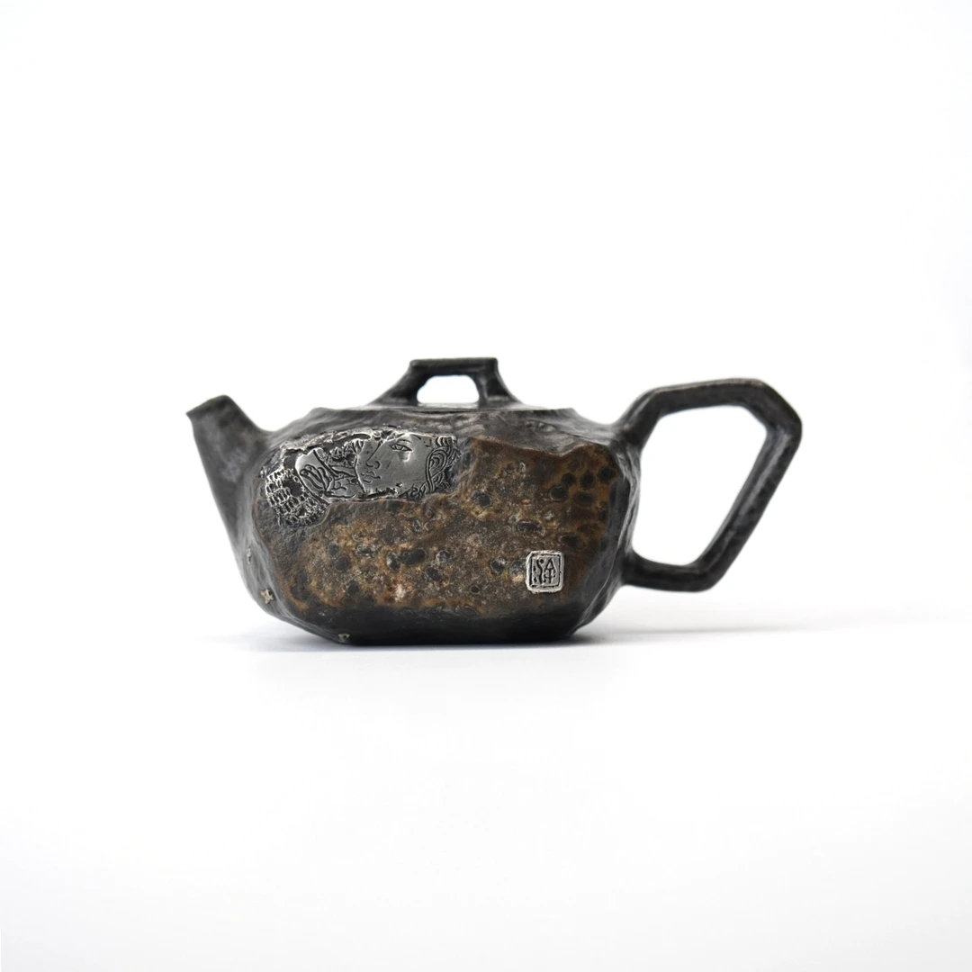 【孤品如来】随形小品手工茶壶银嵌石侘寂风泡茶壶高端茶器送礼自用