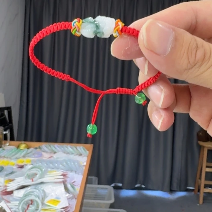 翡翠手链未镶嵌思*纯天然翡翠a货 买断