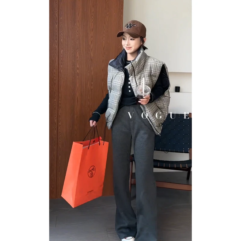 【娇娇私服订制】秋冬新款时尚高腰简约喇叭裤8252#