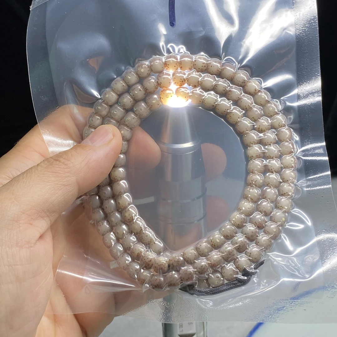 大庄手作一物一图玉化全透头货7×6老型桶珠120颗灵玉料