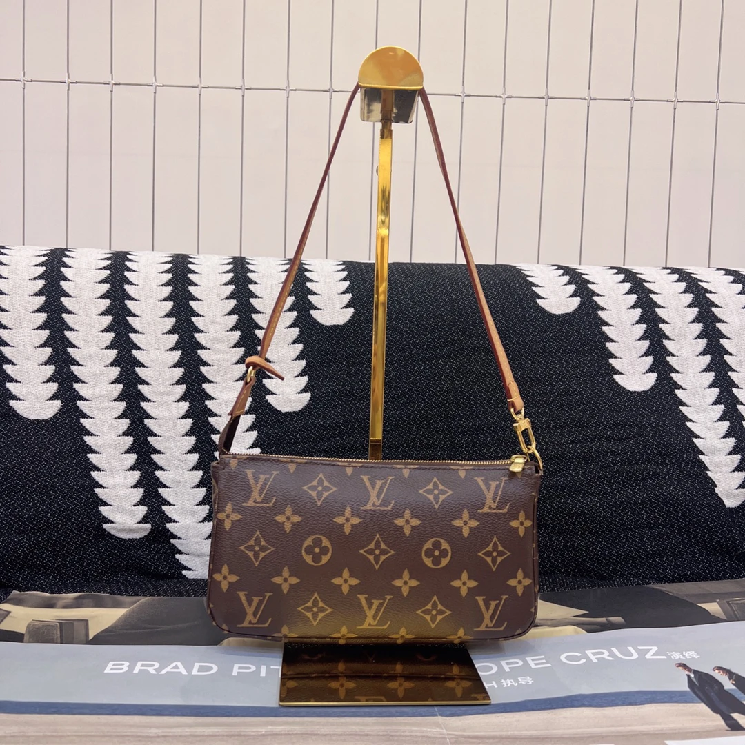95新 LouisVuitton/路易威登 经典老花芯片款 大麻将包  单肩包