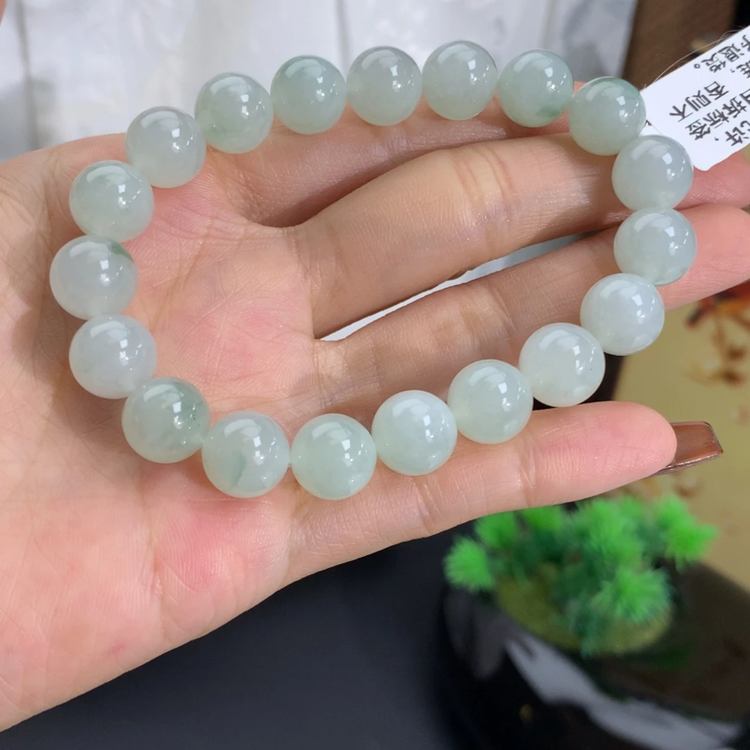 未镶嵌手串翡翠卡10冰胶晴飘花手串