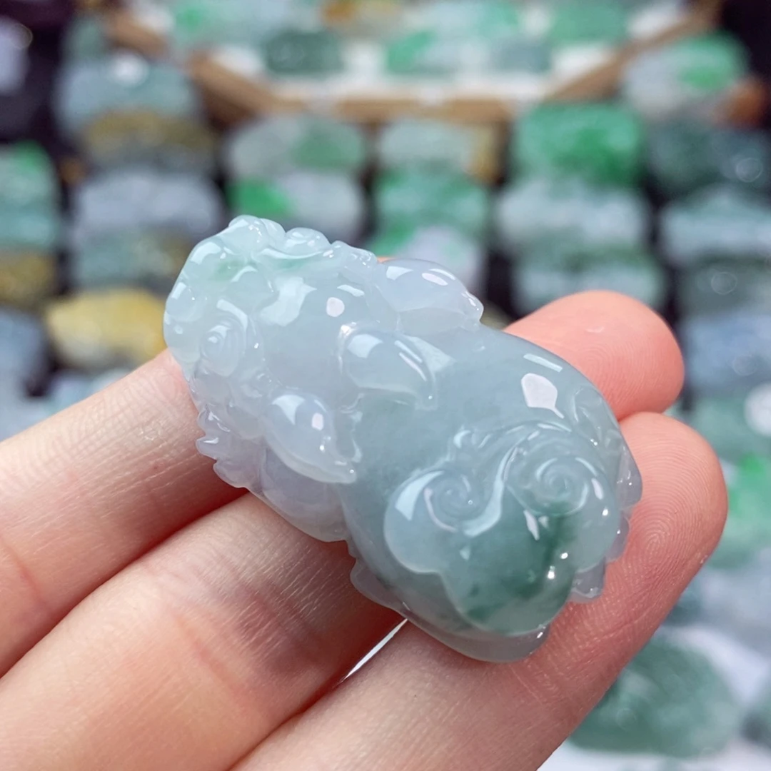 翡翠未镶嵌颈饰天然