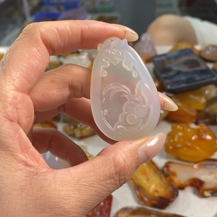 玛瑙/玉髓吊坠(不含链)未镶嵌